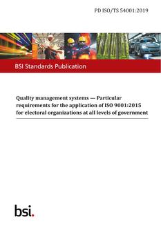 BS PD ISO/TS 54001:2019